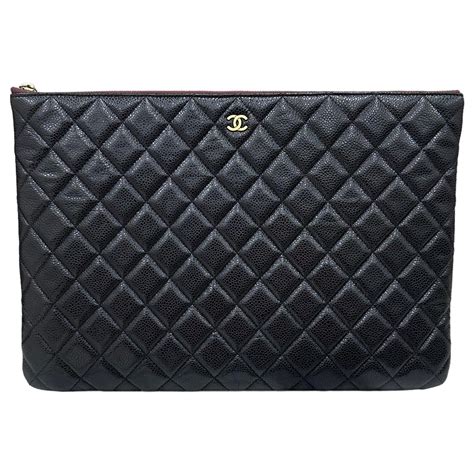 chanel black caviar clutch with silver studs|Chanel Caviar Timeless Clutch .